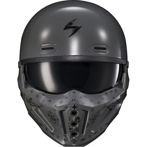 Western Powersports Facemask Cement Grey Covert Helmet Face Mask by Scorpion Exo 52-730-08