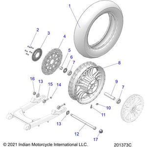 Cvr-Nut,M18,Chr by Polaris 5144666-156 OEM Nut