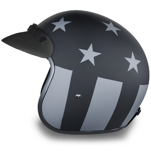 Daytona Helmets Open Face 3/4 Helmet D.O.T. Daytona Cruiser- W/ Captain America Steath by Daytona Helmets