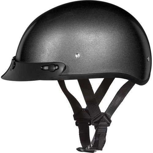 dot custom motorcycle helmets Daytona Skull Cap Helmet Gun Metal Grey Metallic for XS