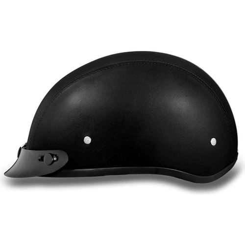 D.O.T. Daytona Skull Cap- Leather Covered by Daytona Helmets