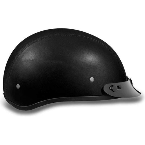 daytona dot skull cap leather motorcycle helmet Black Cherry METALLIC (Size: 4XL) approved helmet D.O.T. Daytona Skull Cap- Leather