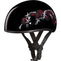 D.O.T. Daytona Skull Cap W/O Visor W/Barbed Roses by Daytona Helmets