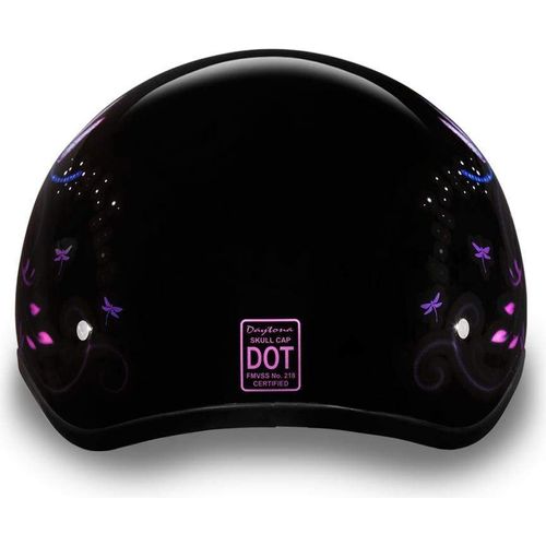 D.O.T. Daytona Skull Cap W/O Visor W/ Dragonfly by Daytona Helmets