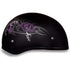 D.O.T. Daytona Skull Cap W/O Visor W/ Purple Roses by Daytona Helmets