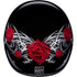 D.O.T. Daytona Skull Cap W/O Visor W/ Rose by Daytona Helmets