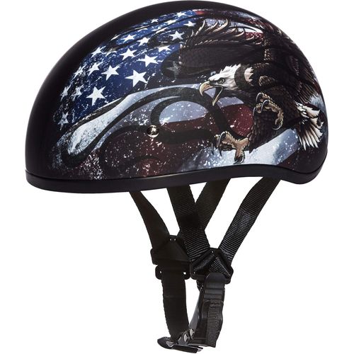 D.O.T. Daytona Skull Cap W/O Visor W/USA by Daytona Helmets Half Helmet