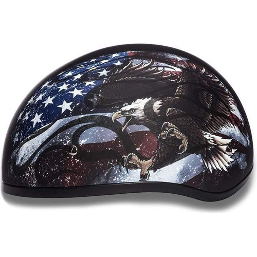 D.O.T. Daytona Skull Cap W/O Visor W/USA by Daytona Helmets Half Helmet