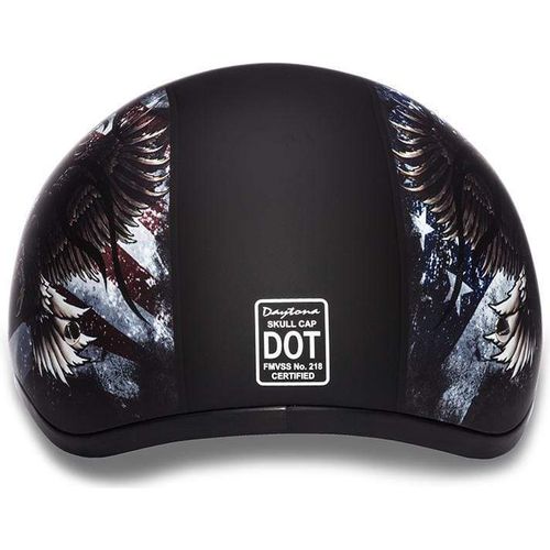 D.O.T. Daytona Skull Cap W/O Visor W/USA by Daytona Helmets Half Helmet