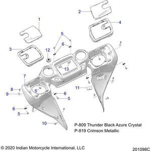 Dash-Inner Bkazcz by Polaris 5454618-809 Dash Accent