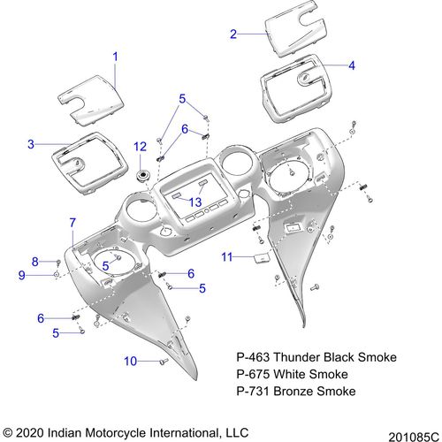 Dash-Inner Whtsmk by Polaris 5454618-675 Dash Accent