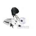 Detachable Passenger Backrest & Luggage Rack Chrome - 2 Hole by Mutazu Motorcycle