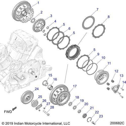 Drive Train, Clutch And Primary Drive All Options - 2022 Indian Pursuit Limited / Limited Premium Schematic-20963 OEM Schematic