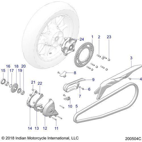 Drive Train, Clutch And Related - 2019 Indian Ftr 1200 Rally Le Schematic-25684 OEM Schematic