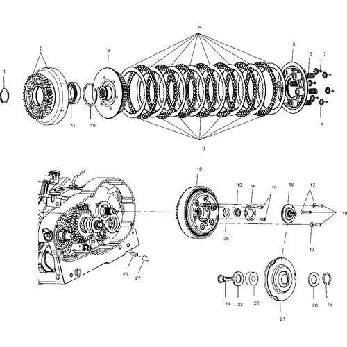 Drive Train, Drive Clutch - 2000 Victory Sport Cruiser - V00Cs15Ld Schematic 7887 OEM Schematic