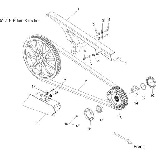 Drive Train, Drive Sprocket And Belt And Guards - 2011 Victory Hammer All Options - V11Ha36/Hb36/Hs36 Schematic 3569 OEM Schematic