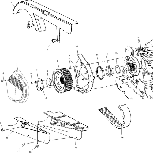 Drive Train, Front Drive Sprocket - 1999 Victory Standard Cruiser - V99Cb15Dbz Schematic 8512 OEM Schematic