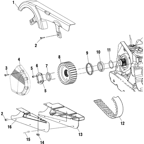 Drive Train, Front Drive Sprocket - 2000 Victory Standard Cruiser - V00Cb15Lc Schematic 8302 OEM Schematic