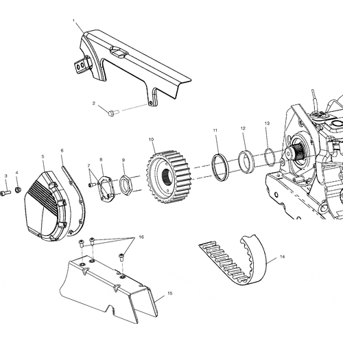 Drive Train, Front Drive Sprocket - 2002 Victory Deluxe Touring Cruiser All Options - V02Td16 Schematic 5867 OEM Schematic
