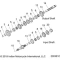 Drive Train, Input/Output Shaft Asm. All Options - 2020 Indian Chieftain Classic