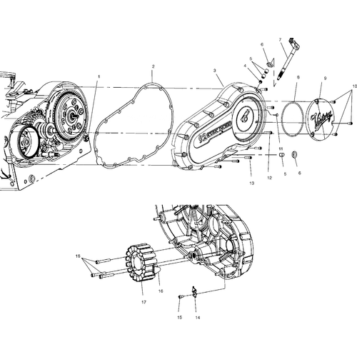 Drive Train, Primary Cover - 2001 Victory Sportcruiser - V01Cs15Le Schematic 6947 OEM Schematic