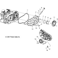 Drive Train, Primary Cover - 2007 Victory Kingpin/Tour All Options - V07Cb26/Cd26
