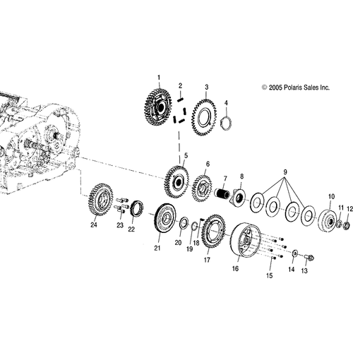 Drive Train, Primary Drive - 2007 Victory Vegas/Vegas 8 Ball All Options - V07Ab26/Gb26 Schematic 5006 OEM Schematic
