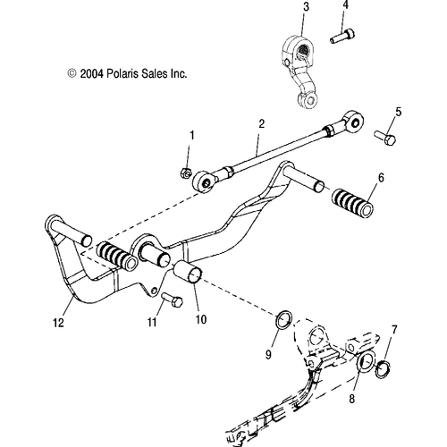 Drive Train, Shift Lever - 2005 Victory Ca Touring Cruiser All Options - V05Tb16 Schematic 5312 OEM Schematic