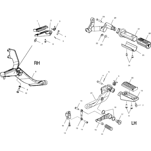 Drive Train, Shift Lever And Footpeg Mounting - 2000 Victory Sport Cruiser - V00Cs15Dc Schematic 8015 OEM Schematic