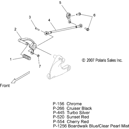 Drive Train, Shift Linkage - 2008 Victory Jackpot All Options - V08Bc26/Xb26 Schematic 4617 OEM Schematic