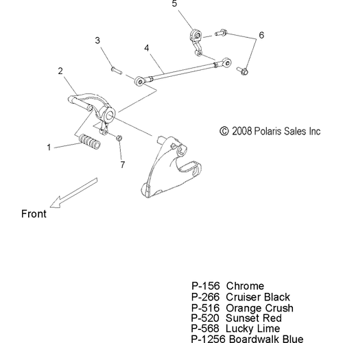 Drive Train, Shift Linkage - 2009 Victory Jackpot/Ness Jackpot All Options - V09Xb36/Xc36 Schematic 4308 OEM Schematic