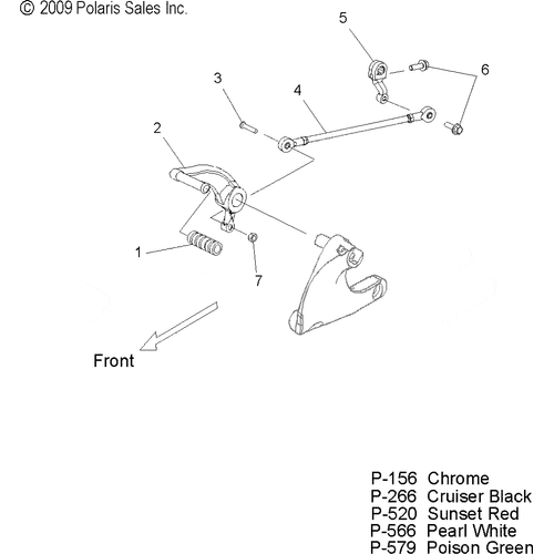 Drive Train, Shift Linkage - 2010 Victory Jackpot All Options - V10Xb36Dap/Lkp/Xc36Dn Schematic 4002 OEM Schematic