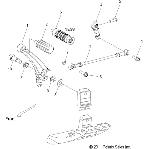 Drive Train, Shift Linkage - 2012 Victory Cross Country All Options - V12Tw36/Dw36/Kw36 Schematic 3024 OEM Schematic