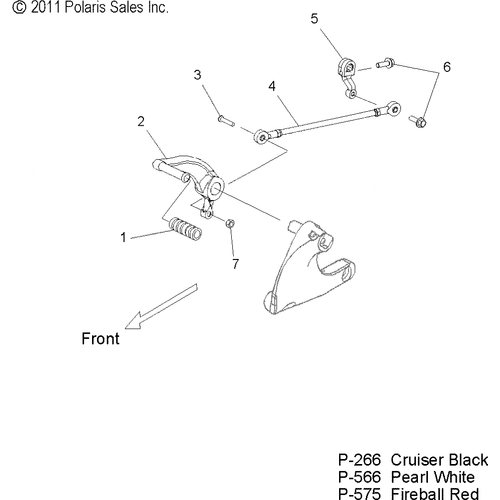 Drive Train, Shift Linkage - 2012 Victory Jackpot All Options - V12Xb36 Schematic 3258 OEM Schematic