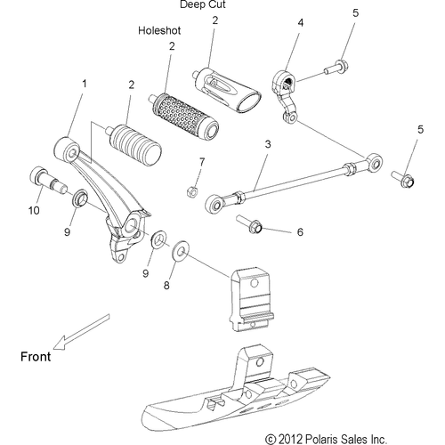 Drive Train, Shift Linkage - 2013 Victory Cross Country/Touring All Options - V13Dw36/Tw/Kw/Zw Schematic 2536 OEM Schematic
