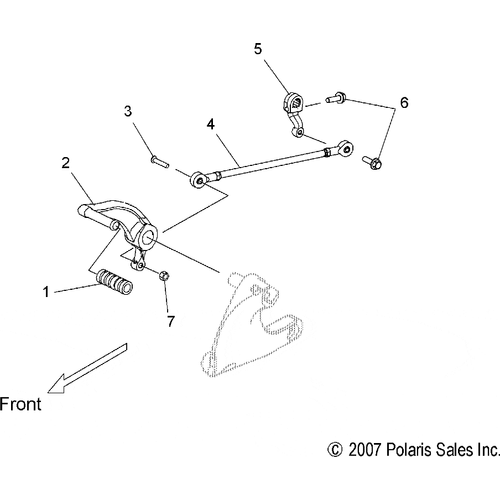Drive Train, Shift Linkage - 2016 Victory Gunner All Options Schematic 756 OEM Schematic