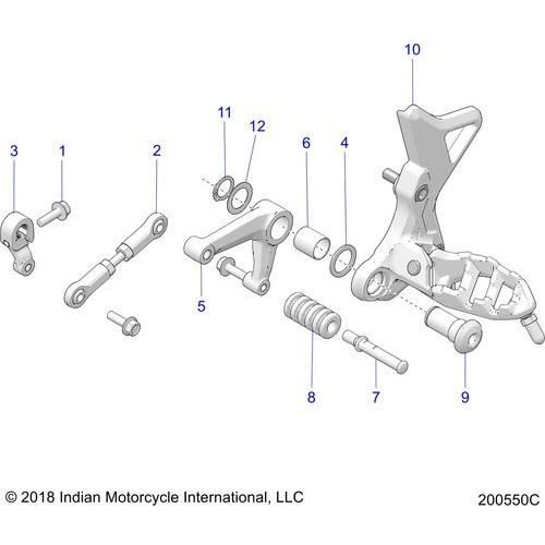 Drive Train, Shift Pedal And Linkage N22rte25 (200550C) - 2022 Indian Ftr 1200 Schematic-21252 OEM Schematic