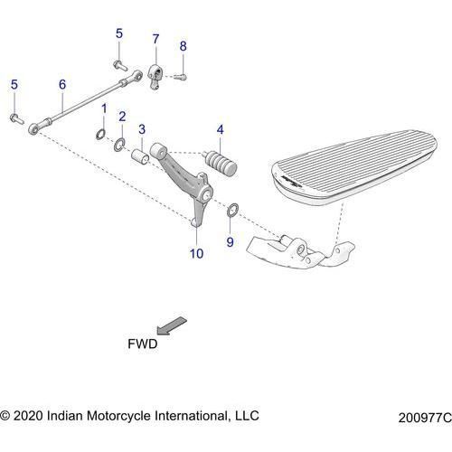 Drive Train, Shift Pedal And Shift Linkage - 2022 Indian Springfield Dark Horse Schematic-20171 OEM Schematic
