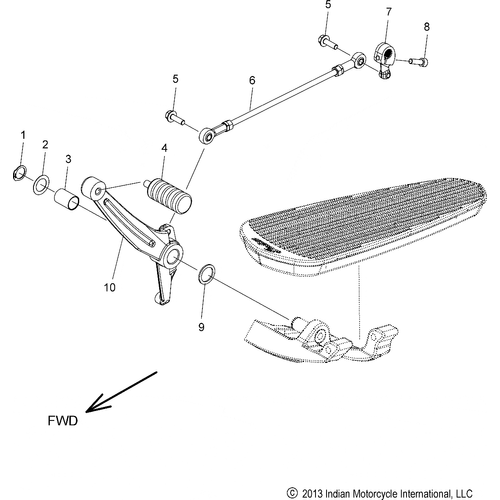 Drive Train, Shift Pedal And Shift Linkage All Options - 2019 Indian Chieftain Dark Horse Schematic-25901 OEM Schematic