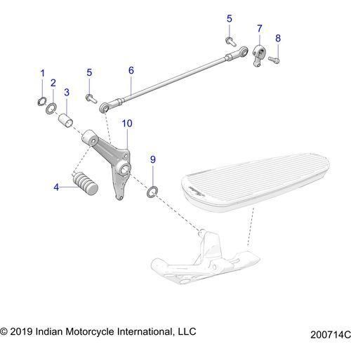 Drive Train, Shift Pedal And Shift Linkage All Options - 2020 Indian Challenger Base/Limited Schematic-25263 OEM Schematic