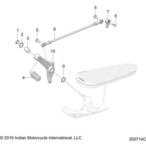 Drive Train, Shift Pedal And Shift Linkage All Options - 2022 Indian Pursuit Dark Horse / Dark Horse Premium Schematic-21075 OEM Schematic