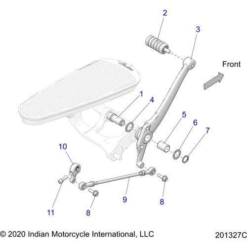 Drive Train, Shift Pedal And Shift Linkage All Options - 2022 Indian Super Chief 111 Schematic-20097 OEM Schematic