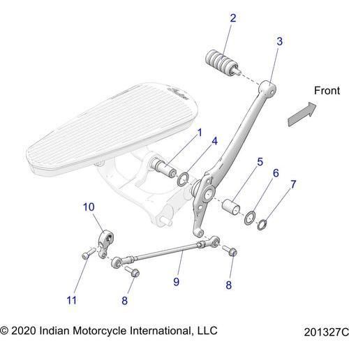 Drive Train, Shift Pedal And Shift Linkage All Options - 2022 Indian Super Chief Limited 116 Schematic-20032 OEM Schematic