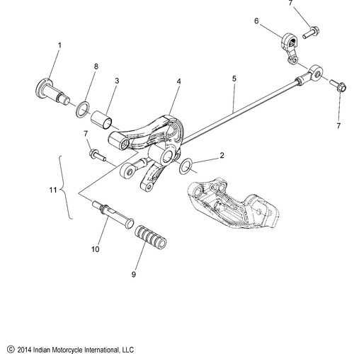 Drive Train, Shift Pedal & Linkage - 2015 Indian Scout Schematic-28072 OEM Schematic