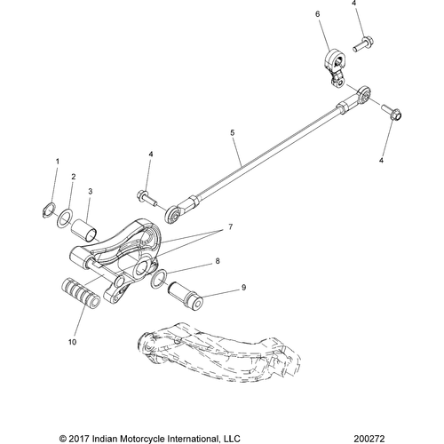 Drive Train, Shift Pedal & Linkage All Options - 2019 Indian Scout Bobber Schematic-25515 OEM Schematic