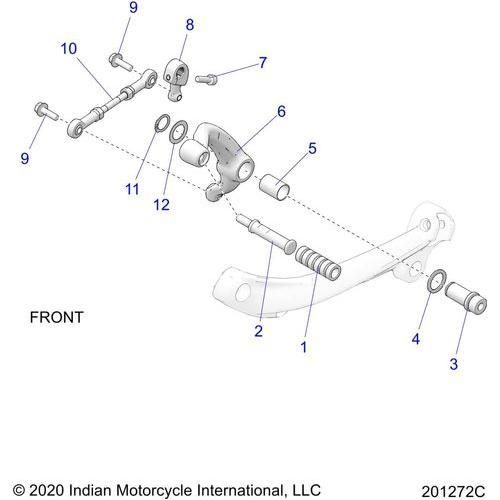 Drive Train, Shift Pedal & Linkage All Options - 2022 Indian Chief Dark Horse 116 Schematic-21676 OEM Schematic