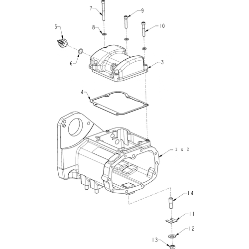 Drive Train, Transmission Housing, Top Cover All Options - 2013 Indian Chief Classic/Dark Horse/Vintage Schematic-28361 OEM Schematic