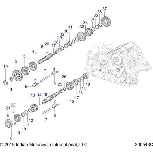 Drivetrain, Clutch And Related - 2019 Indian Ftr 1200 Schematic-25737 OEM Schematic