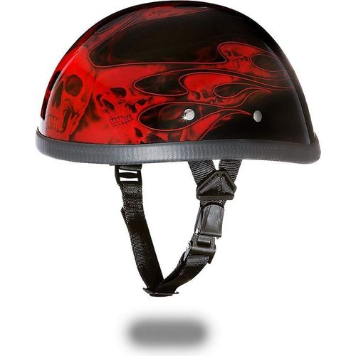 Eagle- W/ Skull Flames Red by Daytona Helmets