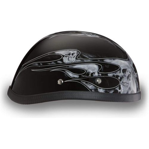 Eagle- W/ Skull Flames Silver by Daytona Helmets